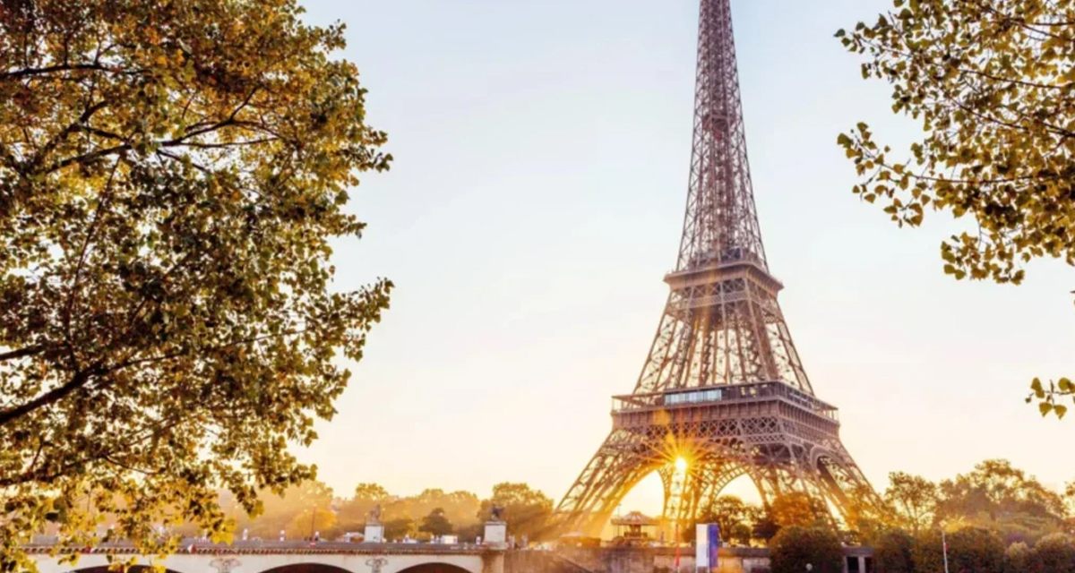 Eiffel Tower above the Seine