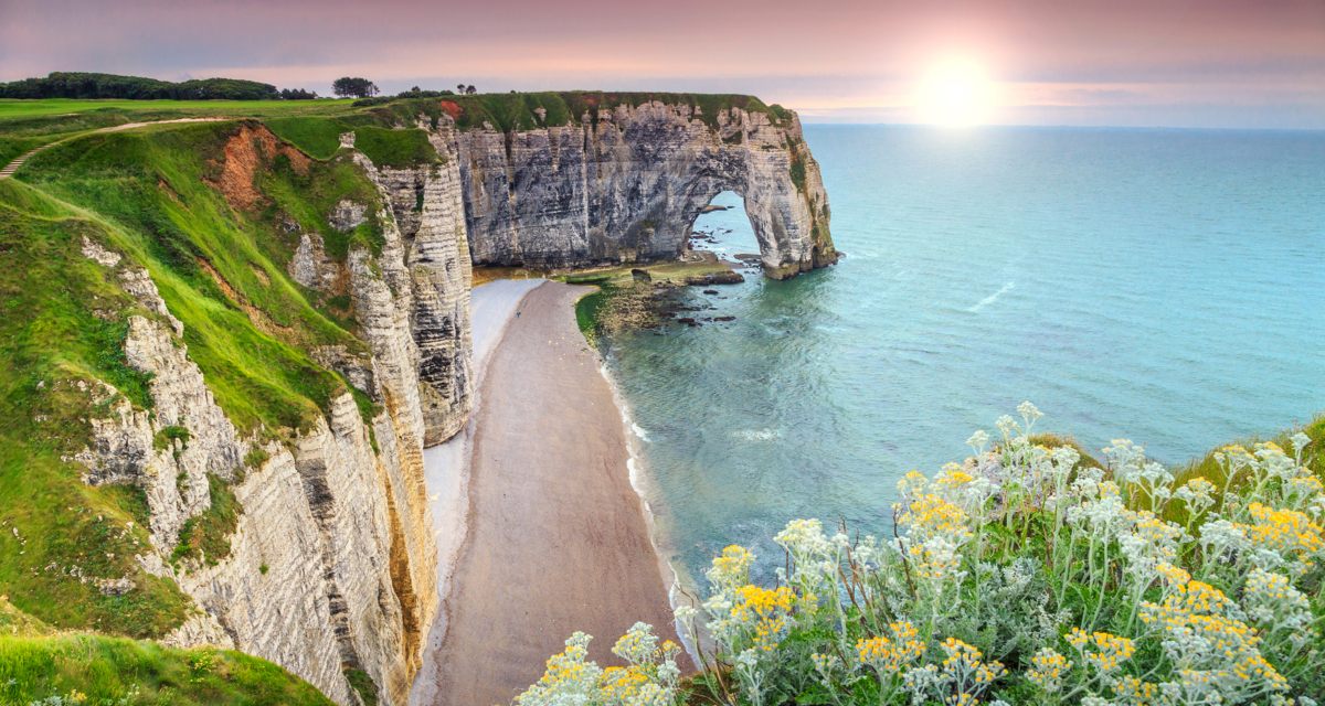 Étretat cliffs in Normandy