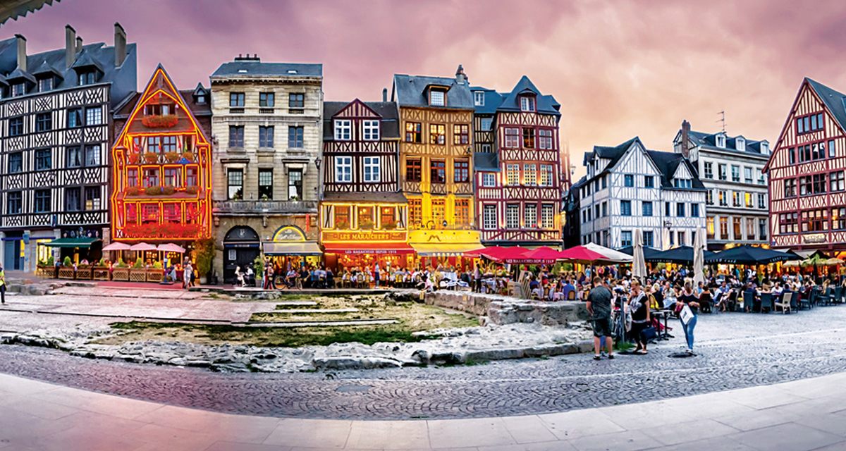 Rouen old town square